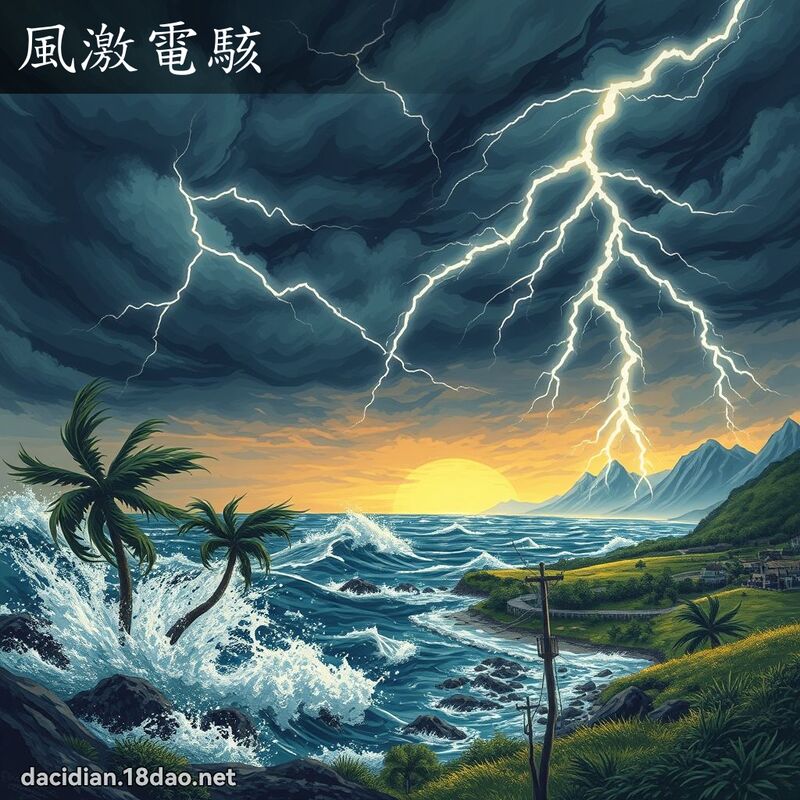風激電駭 - 國語大辭典配圖