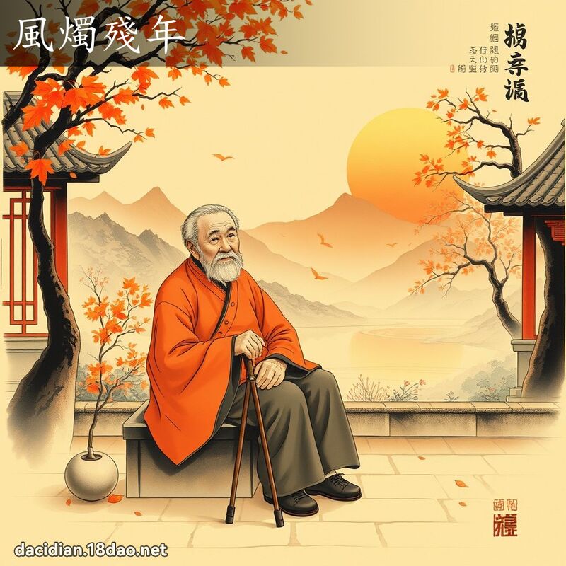 风烛残年 - 国语大辞典配图