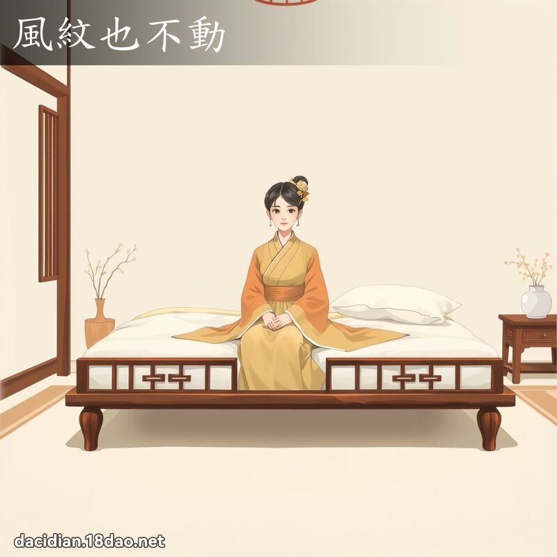 风纹也不动 - 国语大辞典配图