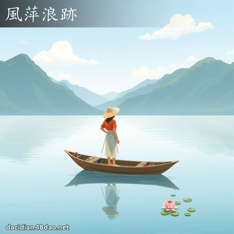风萍浪跡 - 国语大辞典配图