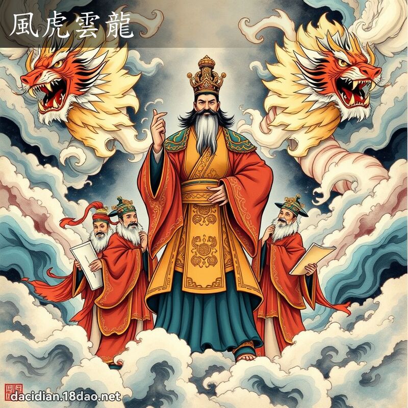 風虎雲龍 - 國語大辭典配圖