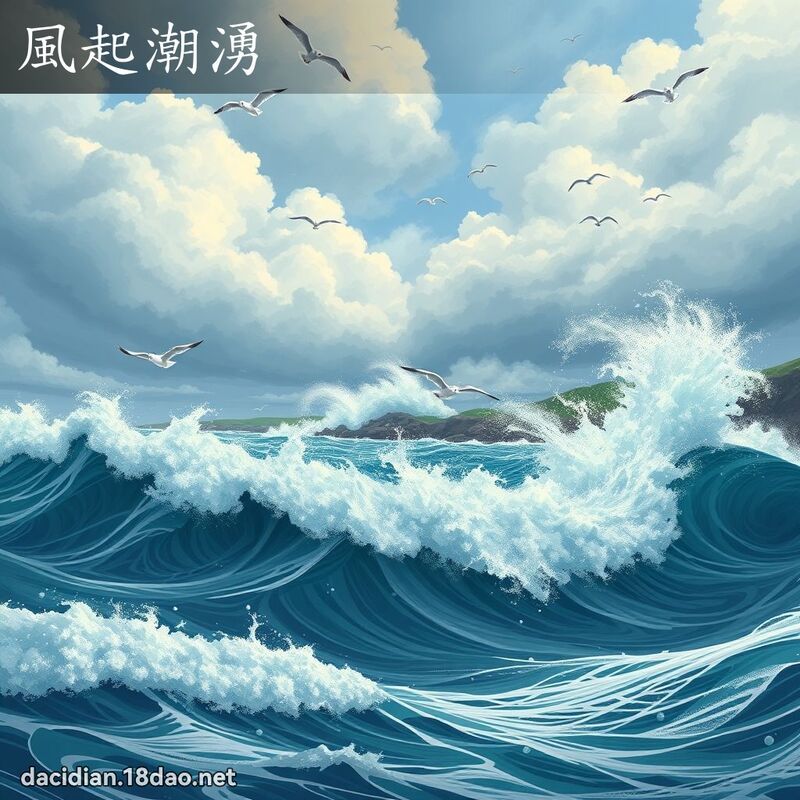風起潮湧 - 國語大辭典配圖