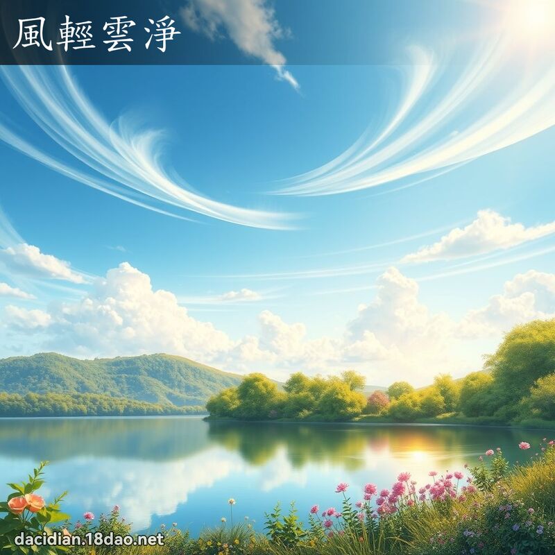 風輕雲淨 - 國語大辭典配圖