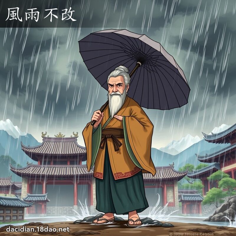 風雨不改 - 國語大辭典配圖