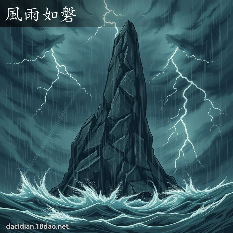 风雨如磐 - 国语大辞典配图