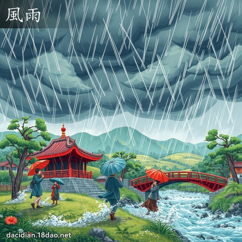 风雨 - 国语大辞典配图