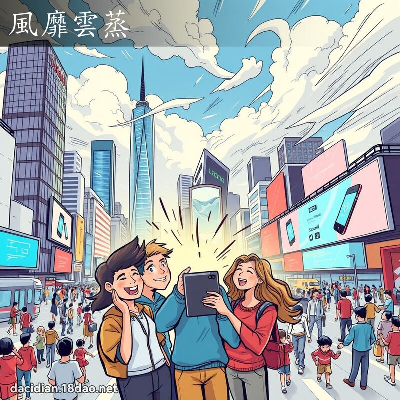 風靡雲蒸 - 國語大辭典配圖