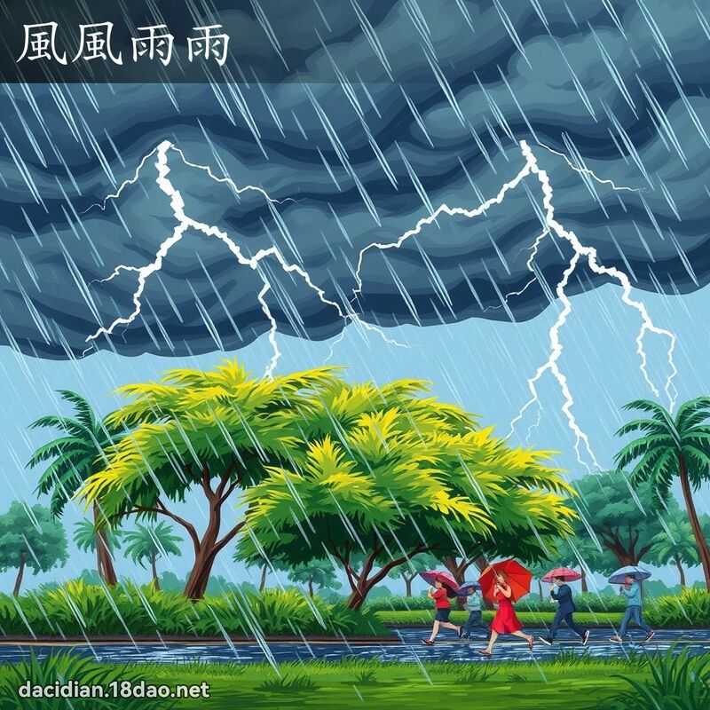 風風雨雨 - 國語大辭典配圖