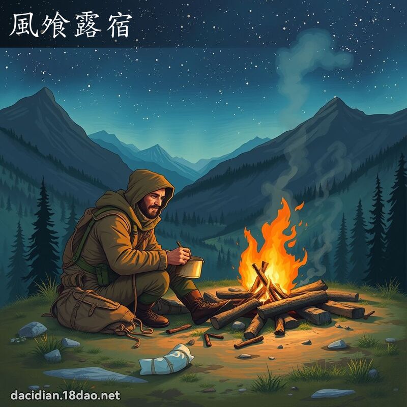風飧露宿 - 國語大辭典配圖