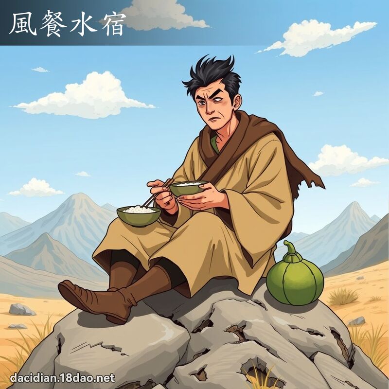 风餐水宿 - 国语大辞典配图