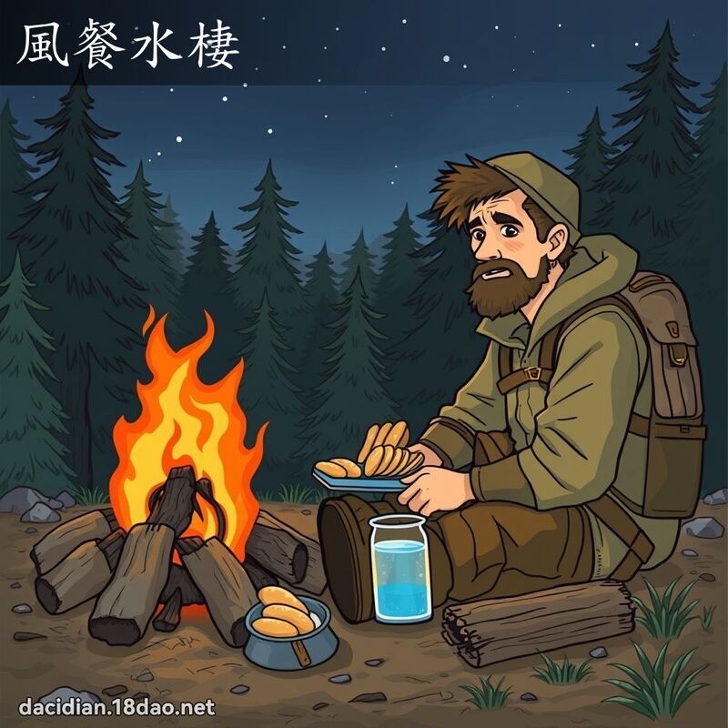 風餐水棲 - 國語大辭典配圖