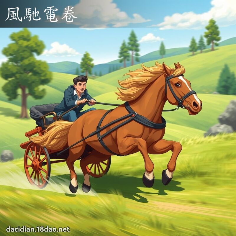 風馳電卷 - 國語大辭典配圖
