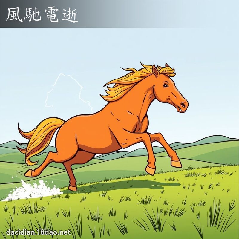 風馳電逝 - 國語大辭典配圖