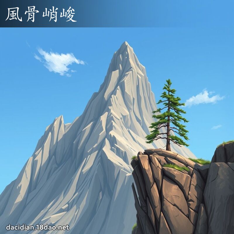 風骨峭峻 - 國語大辭典配圖