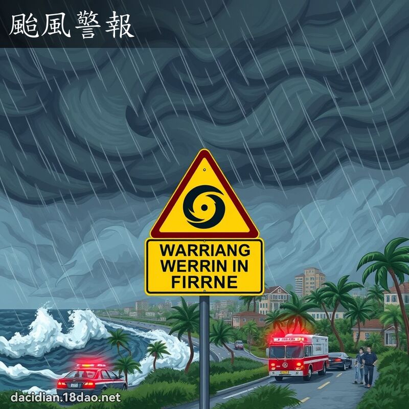 台风警报 - 国语大辞典配图