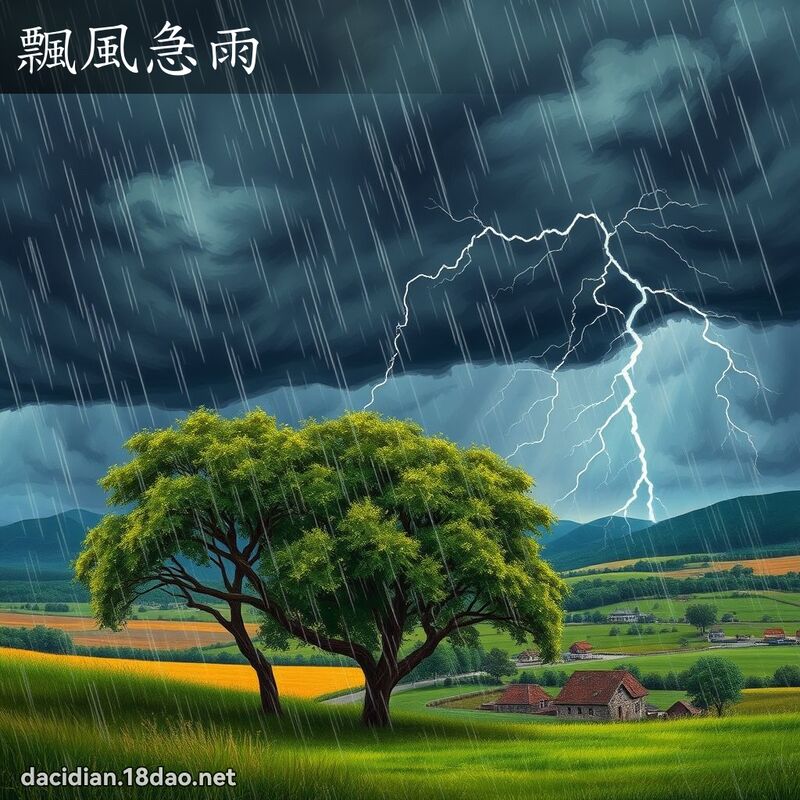 飘风急雨 - 国语大辞典配图