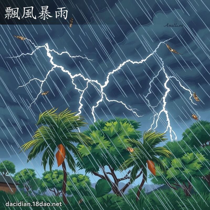 飘风暴雨 - 国语大辞典配图