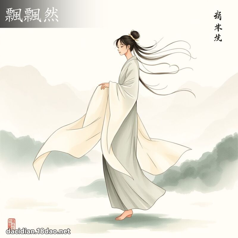 飄飄然 - 國語大辭典配圖
