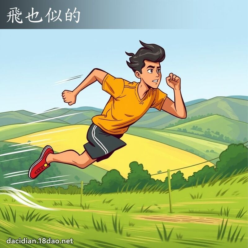 飛也似的 - 國語大辭典配圖