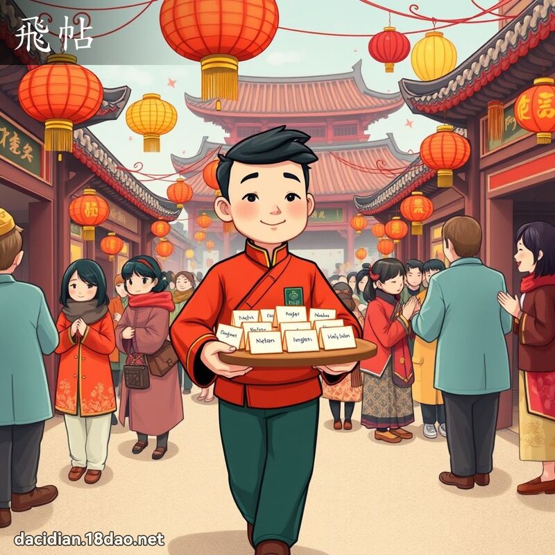 飛帖 - 國語大辭典配圖