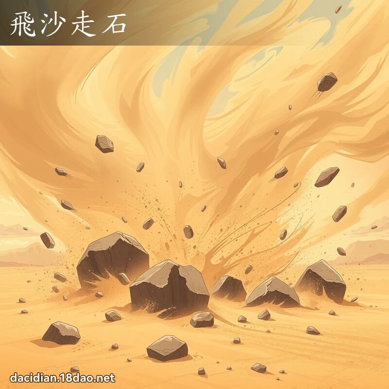 飛沙走石 - 國語大辭典配圖