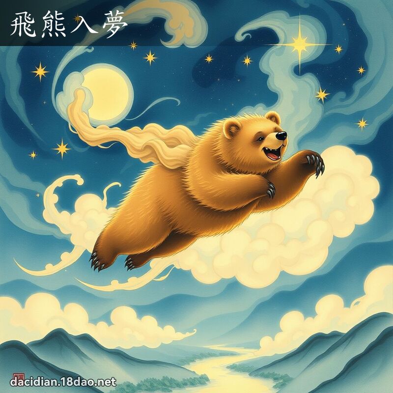 飛熊入夢 - 國語大辭典配圖