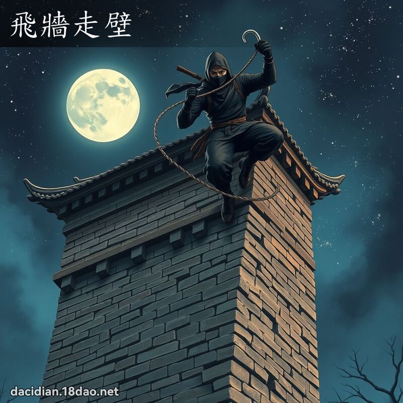 飛牆走壁 - 國語大辭典配圖