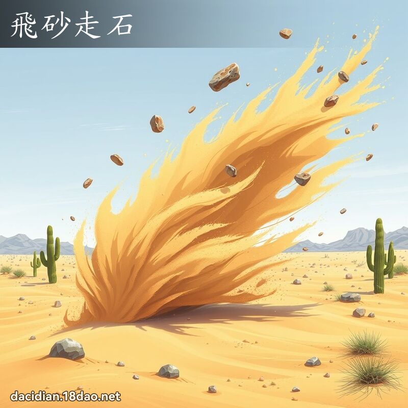 飞砂走石 - 国语大辞典配图
