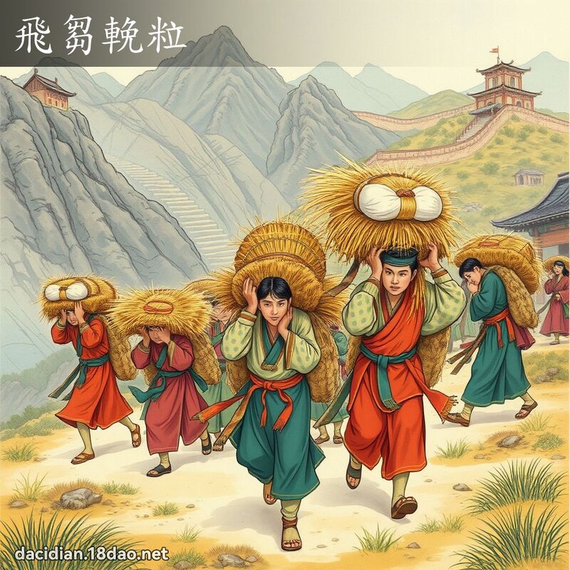 飛芻輓粒 - 國語大辭典配圖