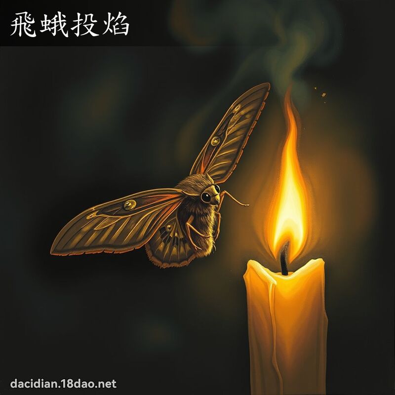 飛蛾投焰 - 國語大辭典配圖