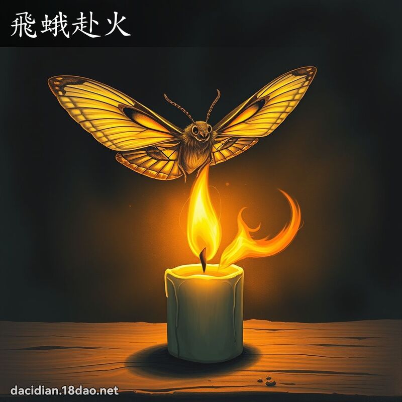 飛蛾赴火 - 國語大辭典配圖