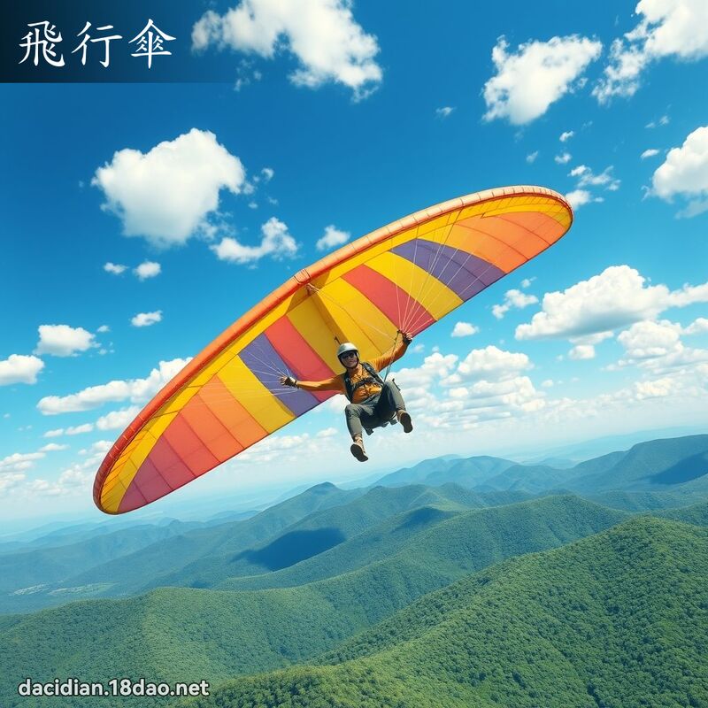 飛行傘 - 國語大辭典配圖