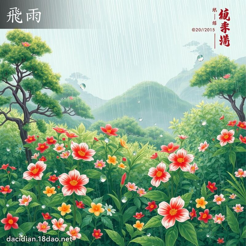 飛雨 - 國語大辭典配圖