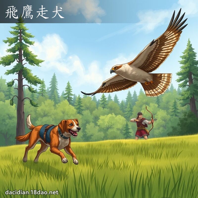 飛鷹走犬 - 國語大辭典配圖