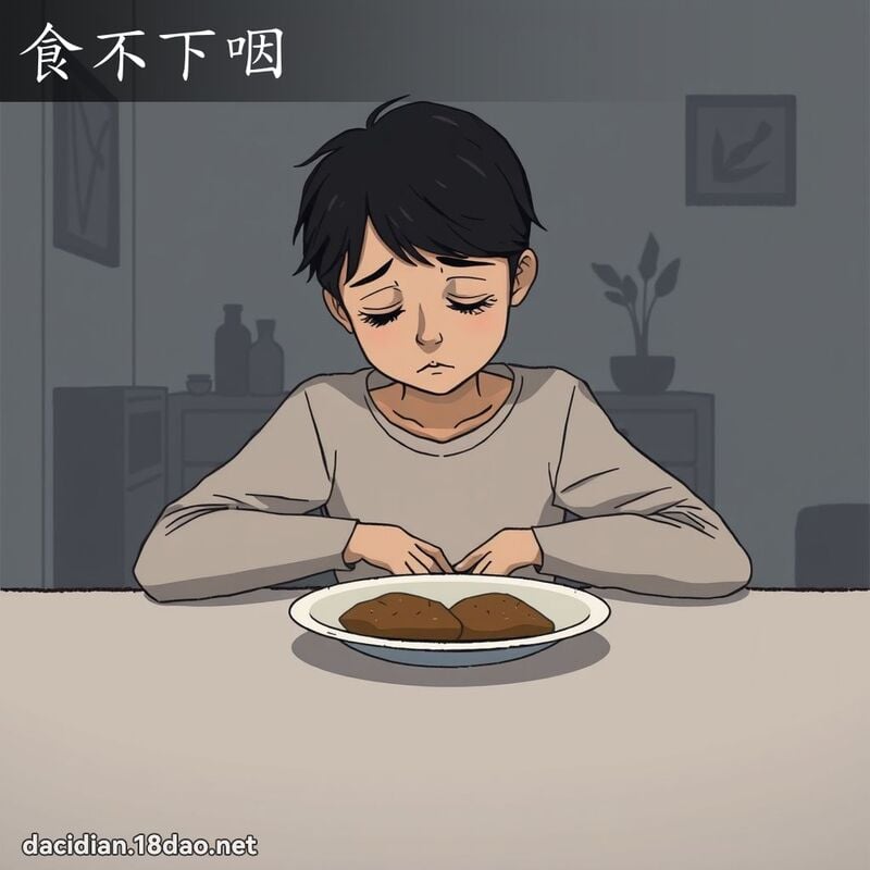 食不下咽 - 國語大辭典配圖