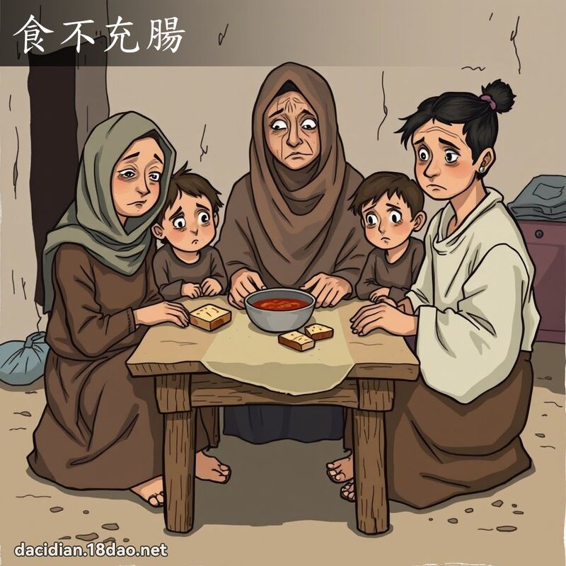 食不充腸 - 國語大辭典配圖