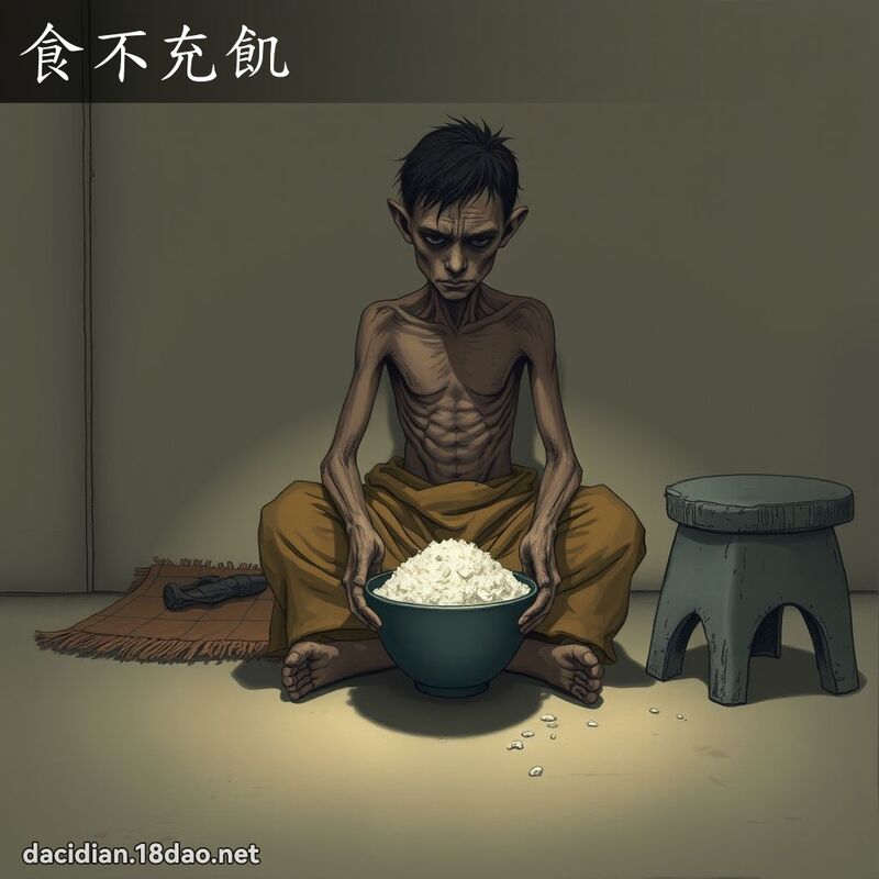 食不充飢 - 國語大辭典配圖