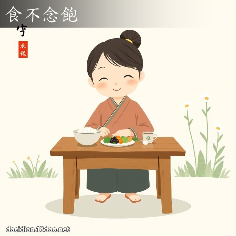 食不念飽 - 國語大辭典配圖