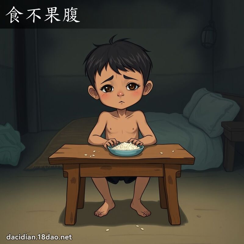 食不果腹 - 國語大辭典配圖
