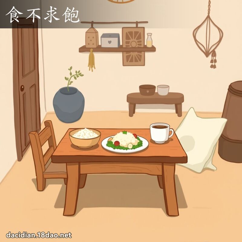 食不求饱 - 国语大辞典配图