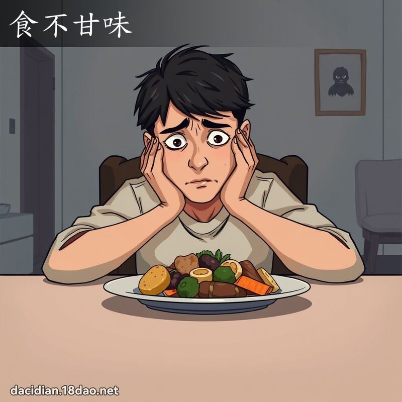 食不甘味 - 国语大辞典配图