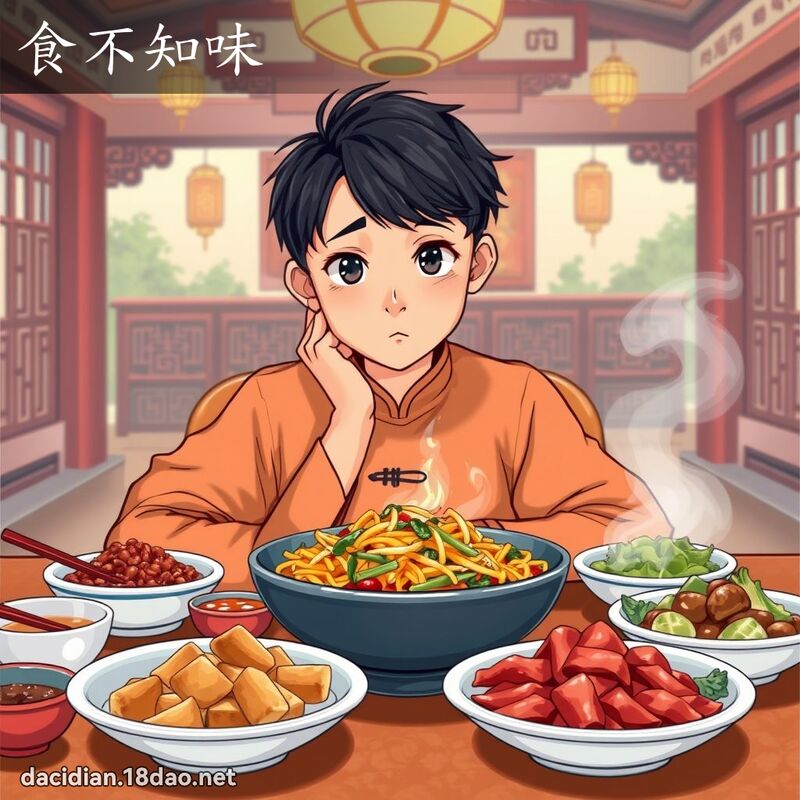 食不知味 - 國語大辭典配圖