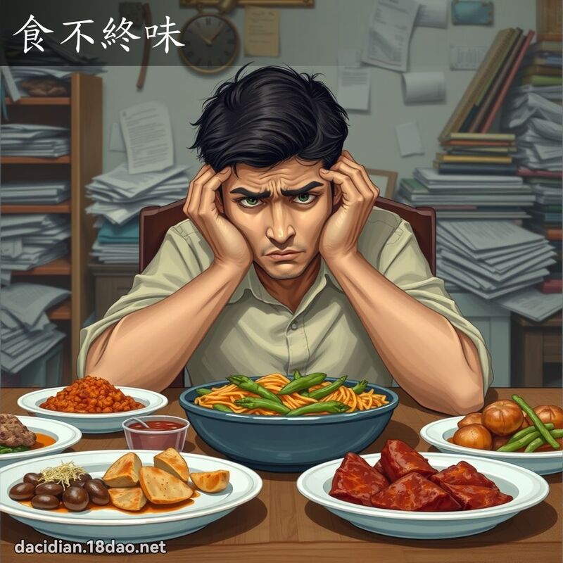 食不终味 - 国语大辞典配图