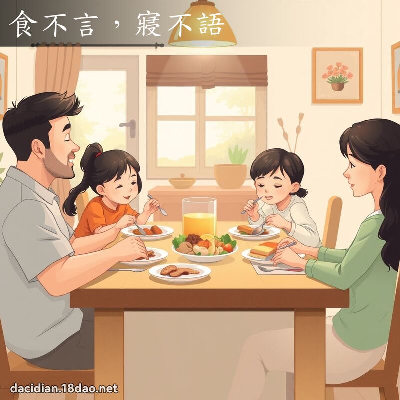 食不言，寢不语 - 国语大辞典配图