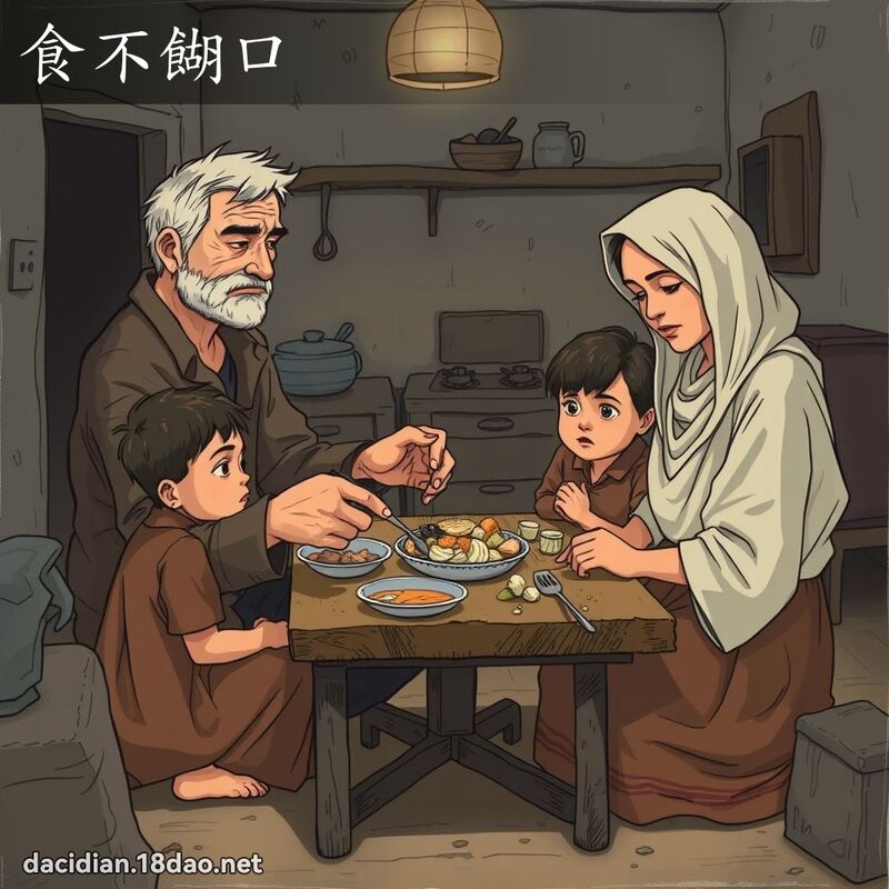 食不餬口 - 国语大辞典配图
