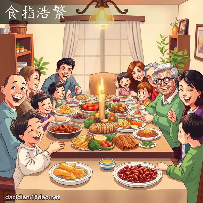 食指浩繁 - 國語大辭典配圖