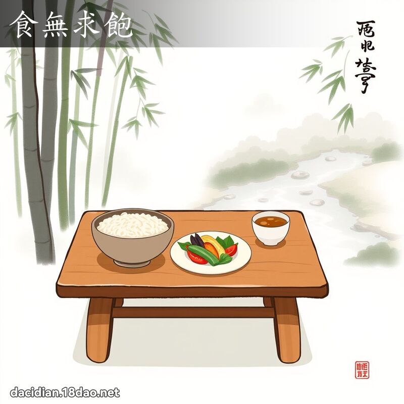 食无求饱 - 国语大辞典配图