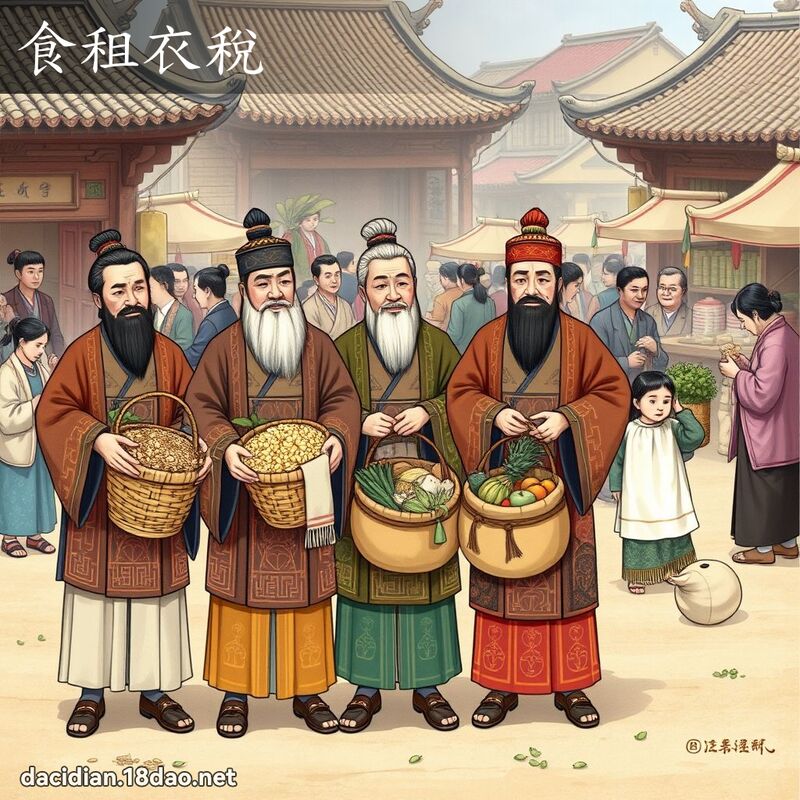 食租衣稅 - 國語大辭典配圖