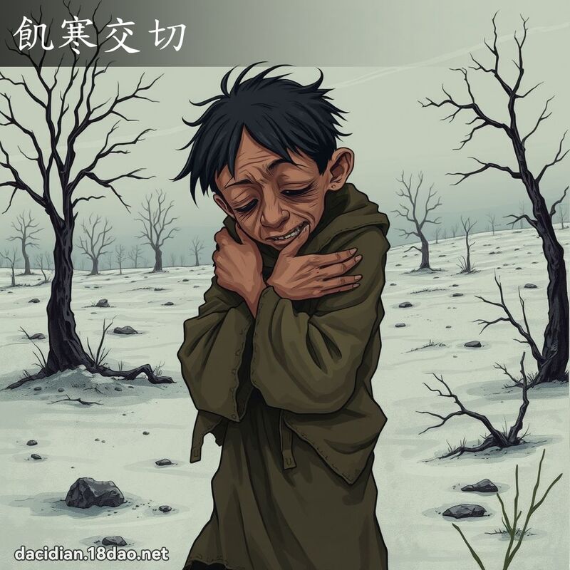 飢寒交切 - 国语大辞典配图
