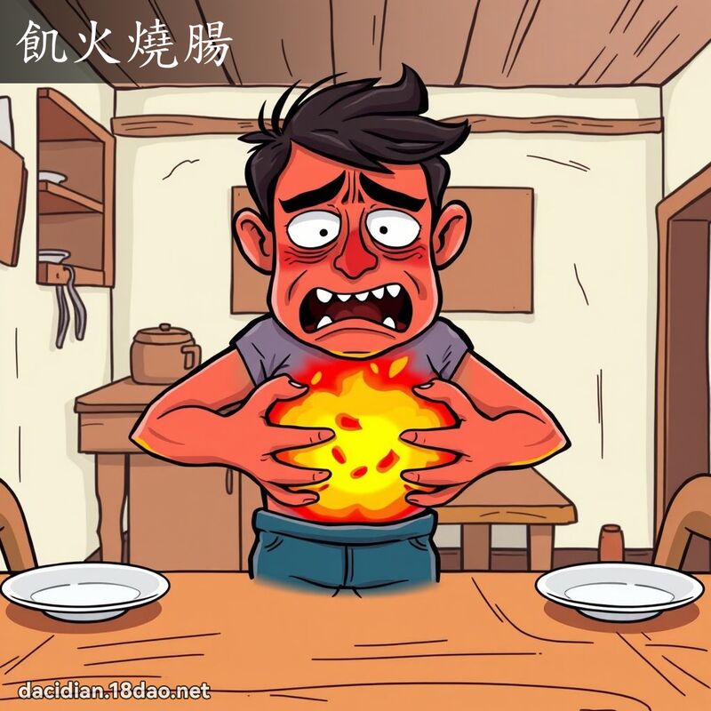 飢火燒腸 - 國語大辭典配圖
